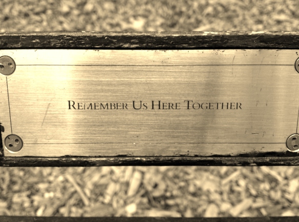 Bench in Central Park--Remember Us Here Together-- Photo by Hallie Swift